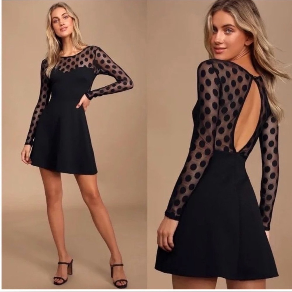 Lulus Long Sleeve Black Dress